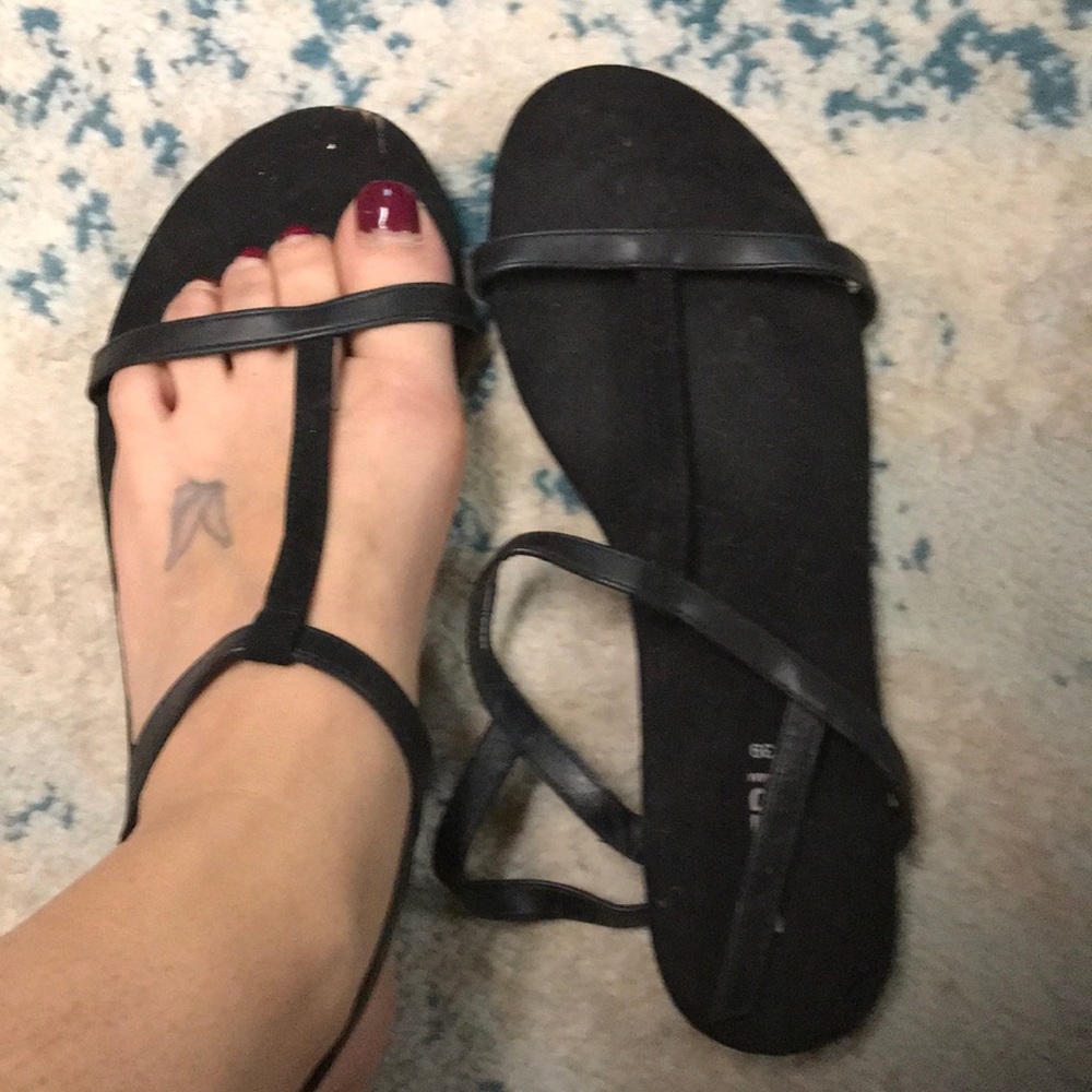 T-Strap sandals.